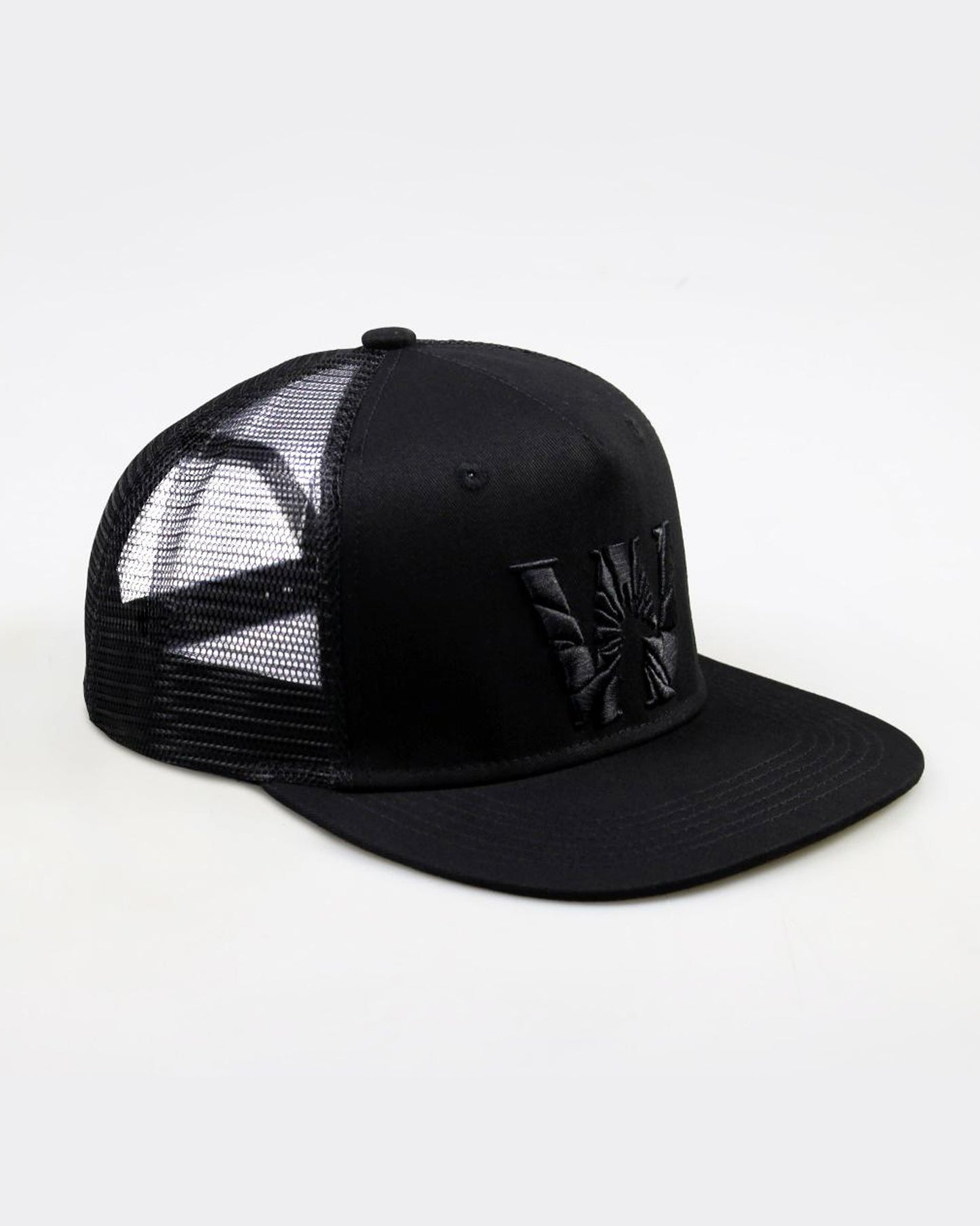 Black W Flat Bill