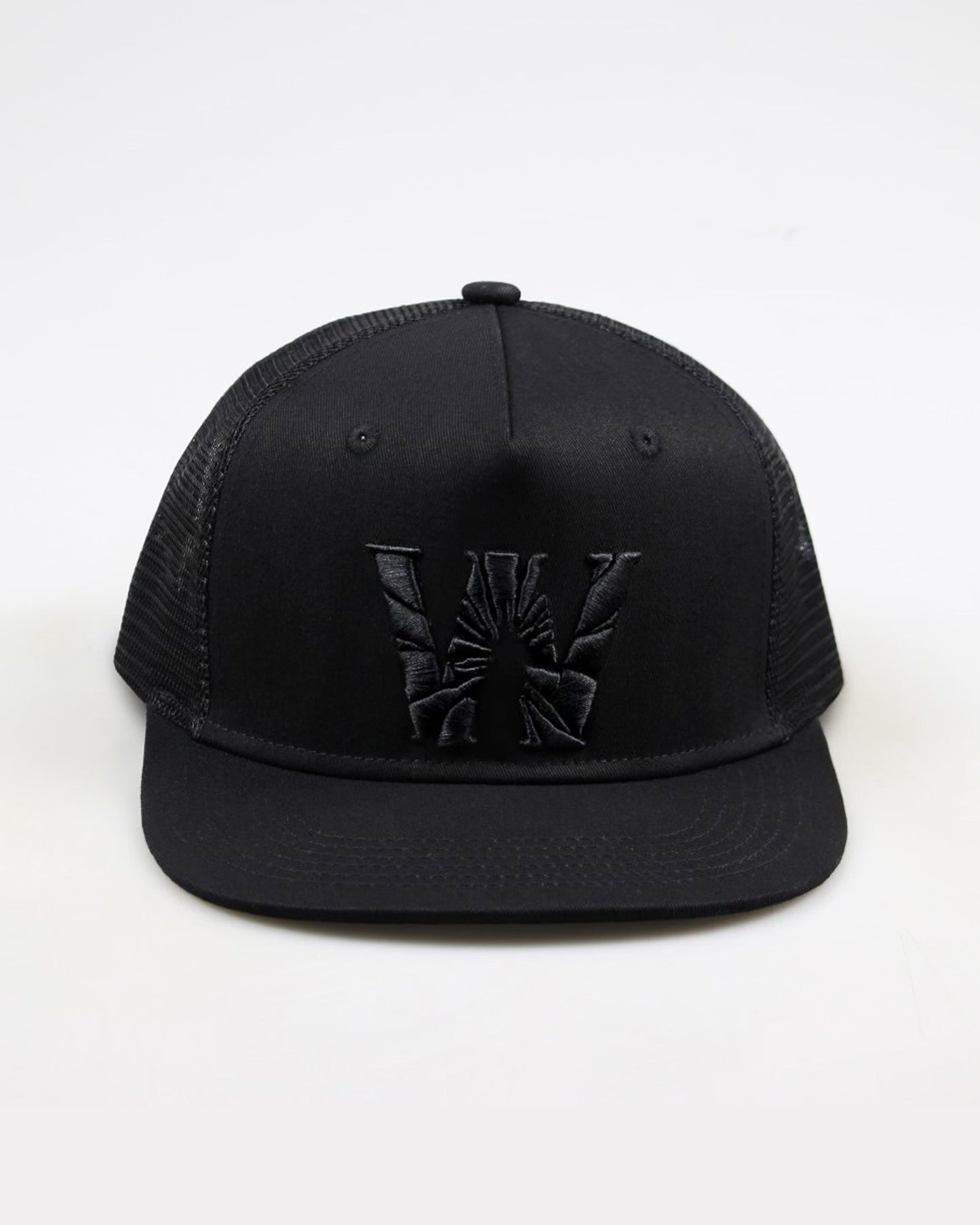 Black W Flat Bill
