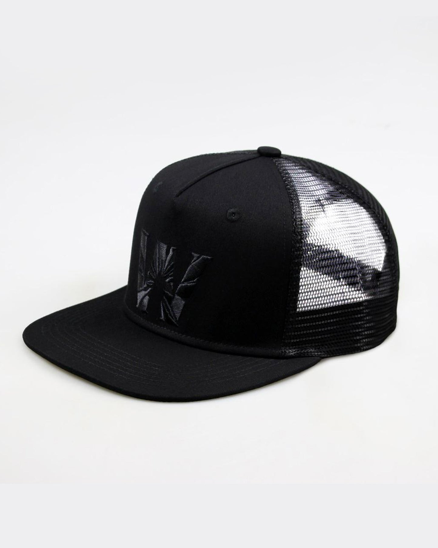 Black W Flat Bill