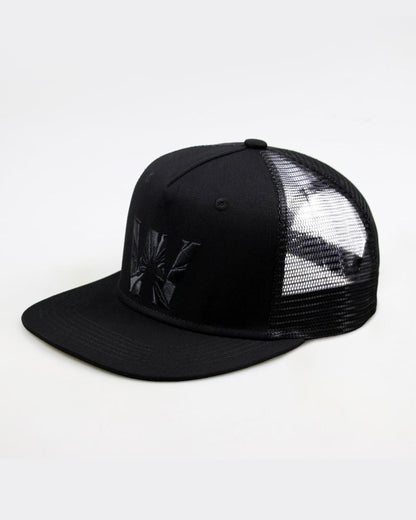 Black W Flat Bill