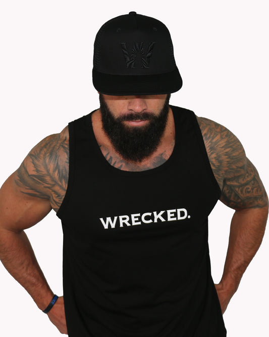 Black W Flat Bill