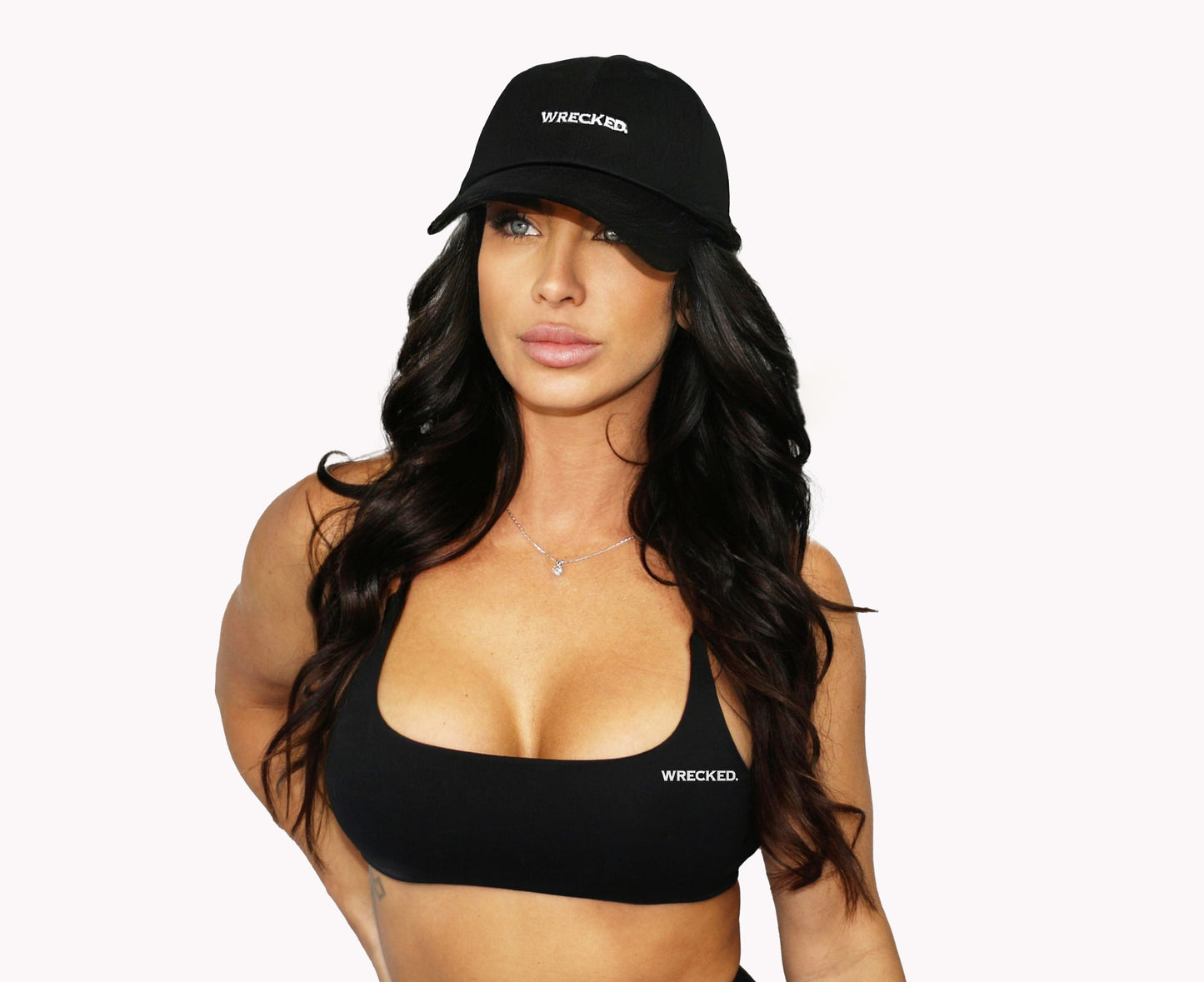 WRECKED. Sports Bra Black